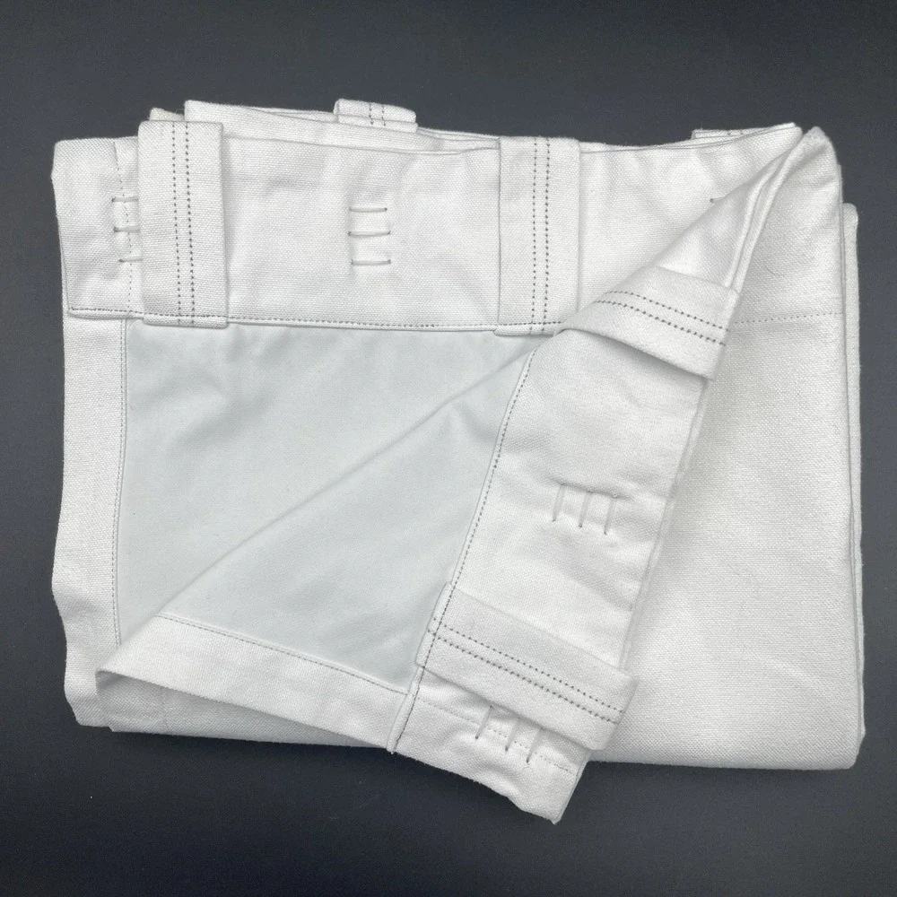 Pottery Barn White Blackout Curtain Panel 50x84 Back Tab Pole Pocket